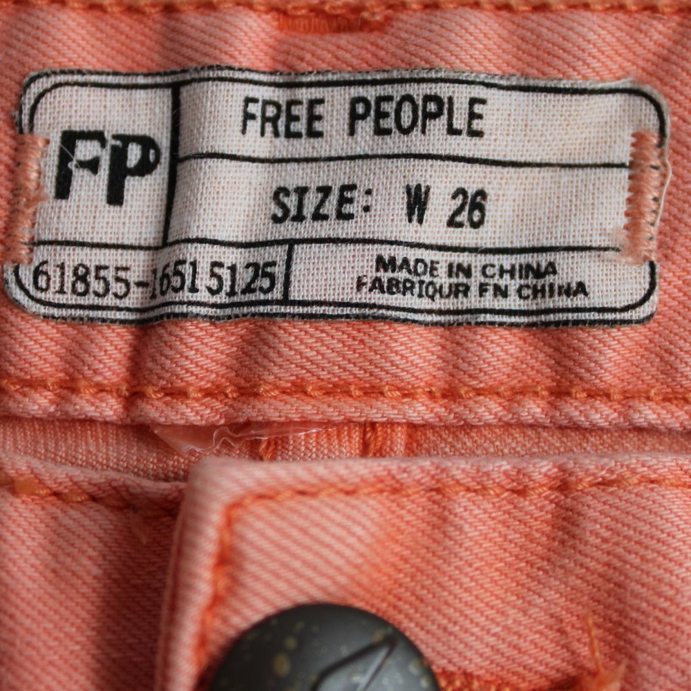 Free People Millennium Apricot Skinny Zipper Ankle Jeans, Size 26 (29/27) - Picture 10 of 11